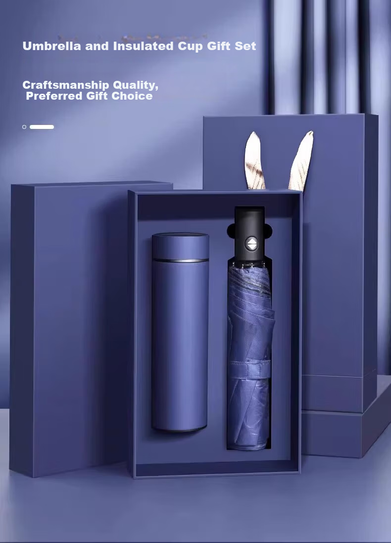 Mulei Premium Insulated Bottle and Umbrella Gift Set Custom Notebook Gift Box Graduation Souvenir Corporate Annual Meeting Anniversary High-End Office Business Gifts 1