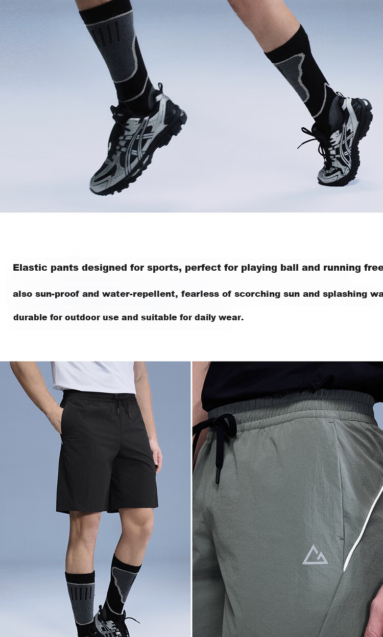 Giordano G-motion Four-Way Stretch Water-Repellent Sun-Protective Color-Block Elastic Waist Casual Shorts for Men 01106345 4
