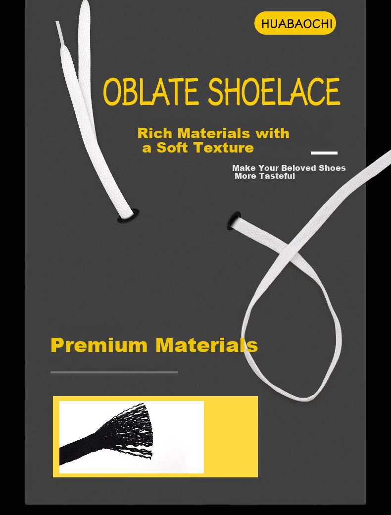 Huabaochi Flat Shoelaces White Black Unisex Small White Shoes Shoelaces for Sports Basketball Casual Shoes with Shell Tips 4
