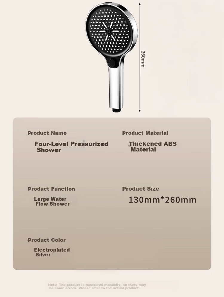 Del 28-Year Brand High-Pressure Shower Head Bathroom Rainfall Shower Set 14
