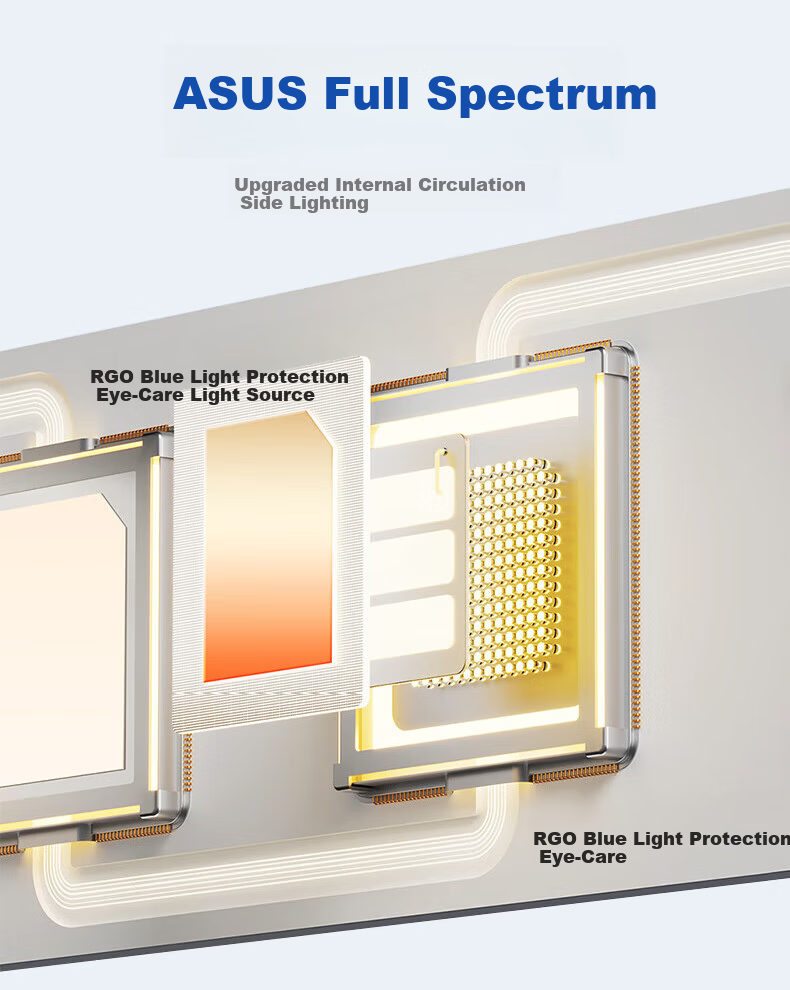 ASUS Lighting AI Voice Smart Full-Spectrum Bladeless Fan Light Ceiling Screen Display Minimalist Invisible Oscillating Fan Light for Bedroom and Dining Room 11