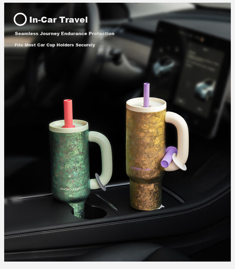 Chakolab Xun Nei Wai Titanium Tea Steeping Insulated Bottle Large Capacity Women's King Cup Office Straw Cup Gift Titanium Cup 19