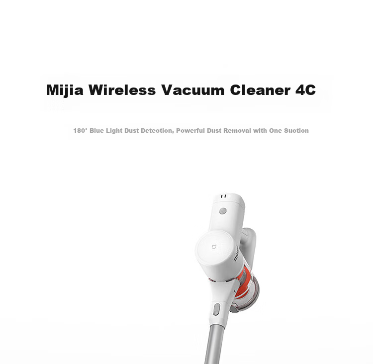 Mijia Xiaomi Vacuum Cleaner 4C 180° Blue Light Dust Detection 170AW Strong Suction Wireless Home Vacuum Cleaner Self-Emptying Anti-Tangle 1
