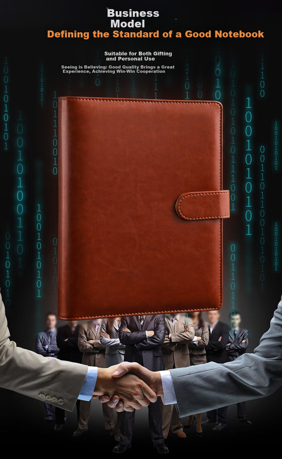 Chaoyou [Best-Selling Online], Loose-Leaf Notebook A5 Brown, 100 Sheets 200 Pages, 6-Ring Binding, Leather Cover, Business Journal, Detachable Diary, Loose-Leaf Book Brown A5 010 3