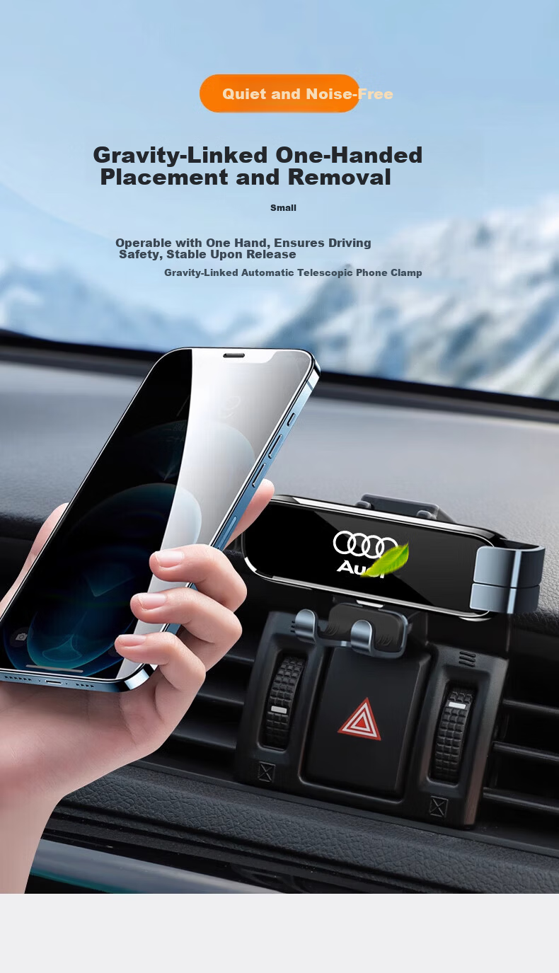 Jihu Moment Car Phone Holder for Audi A6L/A7 Compact Stable Air Vent Mount 9