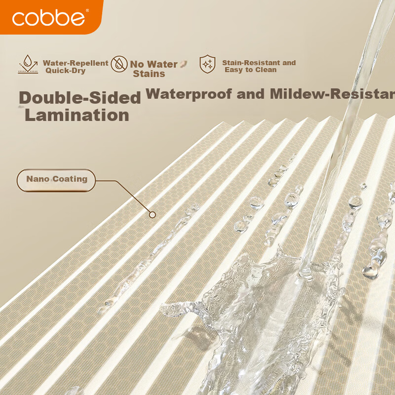 Cobbe Bathroom Folding Waterproof Shower Curtain Partition Wet and Dry Separation Invisible Water Barrier No Drilling