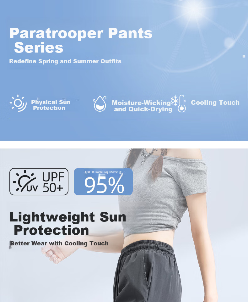 MINISO Women's Wide-Leg Cargo Pants Summer 2026 New Lightweight Quick-Dry Paratrooper Pants American Casual Sports Trousers 2