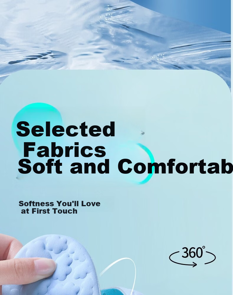 Footprint Tribe Men's Cooling Insoles Ice Silk Summer Barefoot Sweat-Absorbing Breathable Odor-Resistant Ultra-Soft [2 Pairs] Size 39-40 7