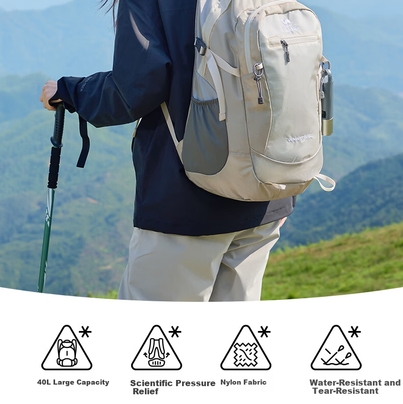 CAMEL Hiking Backpack, Outdoor Sports Rucksack, Lightweight Trekking And Climbing Bag, Cycling And Cross-Country Backpack 2
