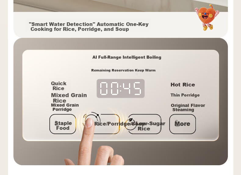 Midea Petal Pro 2.0 IH Heating Rice Cooker 4L for 5-8 People with Titanium Platinum Pot Multi-Functional Steaming and Cooking Rice Cooker MB-40HB9 9