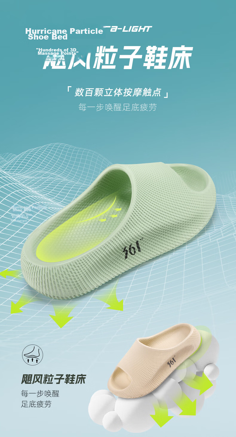361° Hurricane Women's Sports Sandals 2026 Summer New Thick-Soled Cushioned Slip-On Comfortable Height-Increasing Outdoor Beach Shoes 5