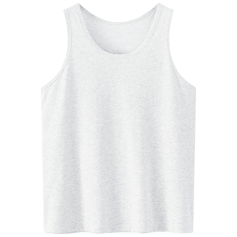 Songshan Cotton Shop Men's Vest Simple Solid Color Home Wear Sports Undershirt Base Sleepwear Cool Breathable Black 170