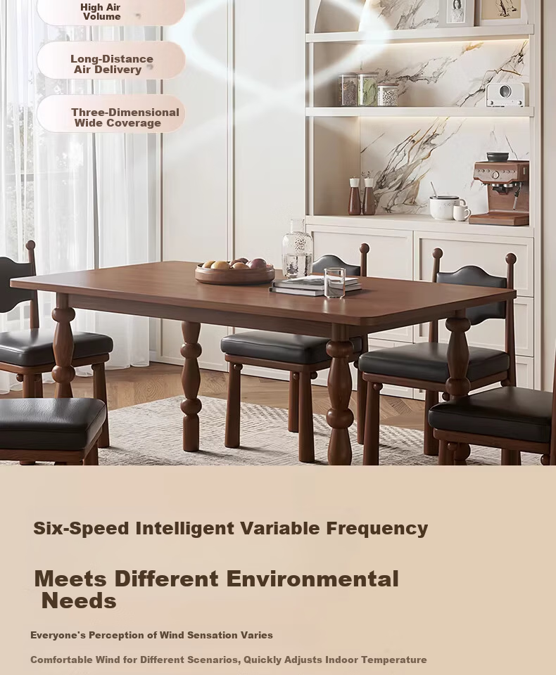 AUX Ceiling Fan Light Integrated Inverter High Wind Quiet Fan Lamp Living Room Ceiling Light 8