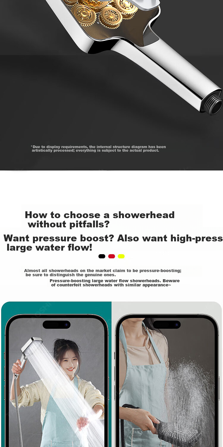 Del 28-Year Brand Shower Head High Pressure Home Bathroom Shower Set with Hose SL-002 4