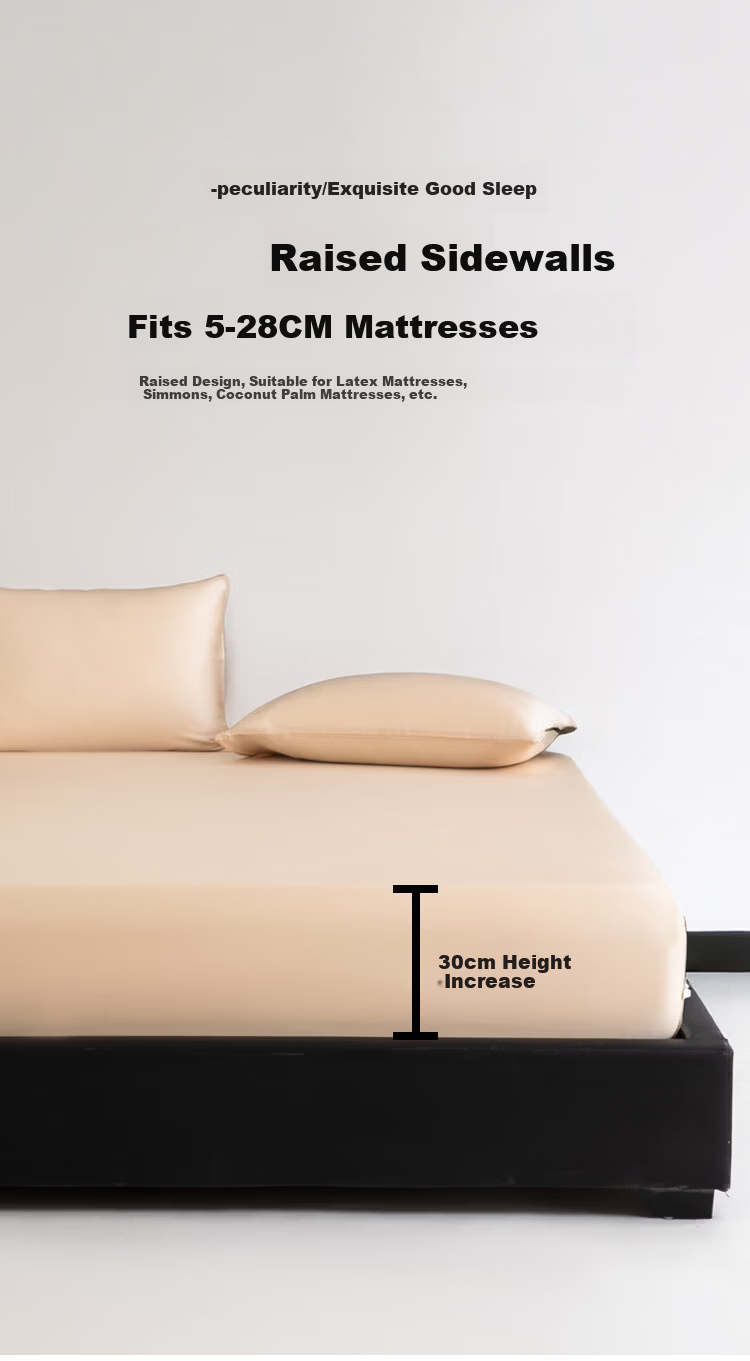 MUJI Class A 60S Lyocell Cooling Ice Silk Fitted Sheet Mattress Protector Bed Cover Summer Silky Bed Sheet 1.8x2m 7