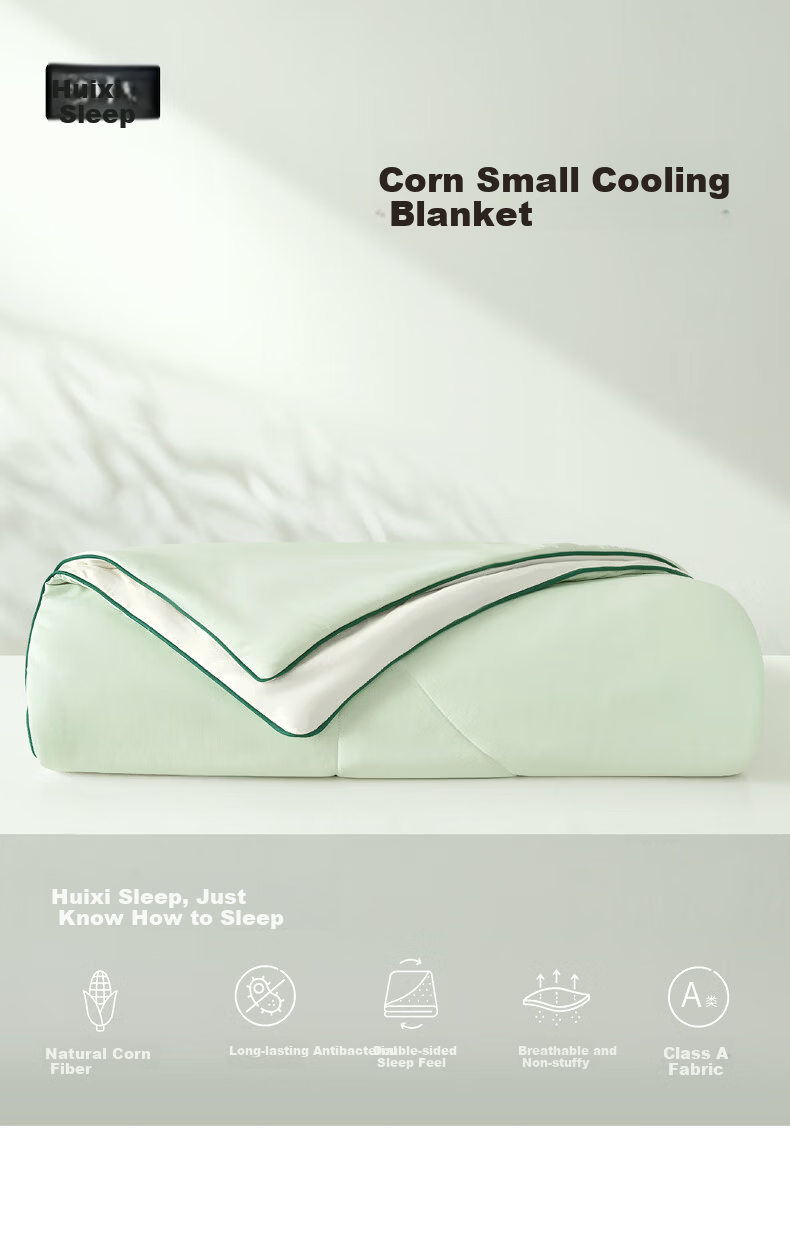 Hui Sleep Summer Cooling Quilt Polylactic Acid Air Conditioning Quilt Washable Class A Antibacterial Mite-Resistant Ice Silk Quilt 1