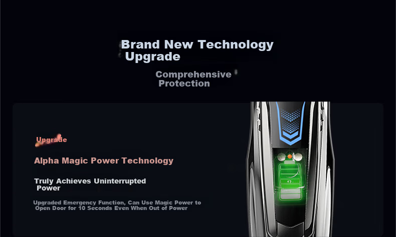 ALPHA AURORA Smart Door Lock P14FVM Upgraded Palm Vein Facial Recognition Password Lock with Free On-site Installation 6