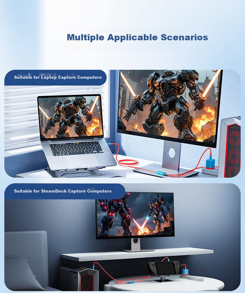Jemdo Switch 2 Capture Card All-in-One HD Video Converter NS Portable Dock 4K Laptop USB Type-C Tablet Car Screen Casting Cable 12