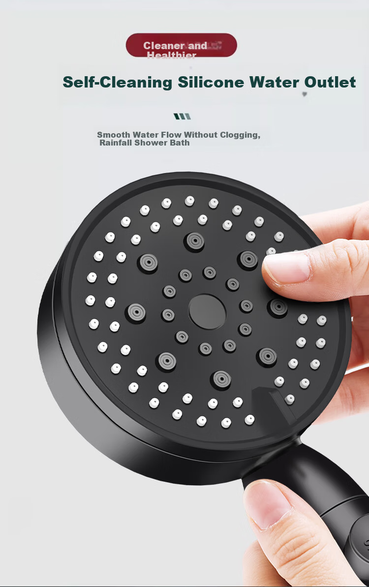 MUGE Shower Head Set with Pressurized Large Panel, Rotatable Handheld and Overhead Dual-Use Rainfall Showerhead 3