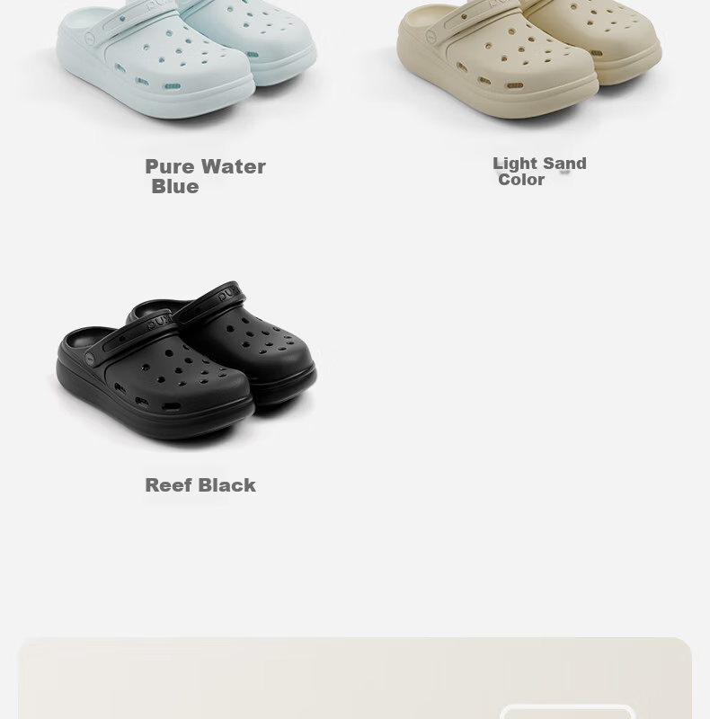 Puxi Cloud Hollow Shoes Women's Summer Outdoor 2026 New Breathable Soft Sole Sandals Unisex Light Sand Color Size 35-36 5