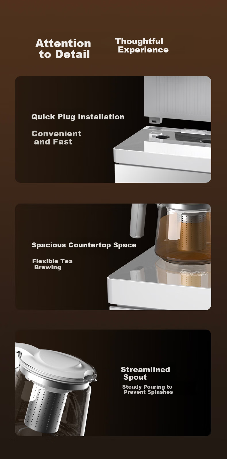 TRULIVA Tea Bar Machine Living Room Home Water Dispenser Remote Control Smart Tea Bar Cabinet Bottom-Load Water Bucket Fully Automatic Vertical Electric Kettle Multifunctional Tea Maker National Subsi 16