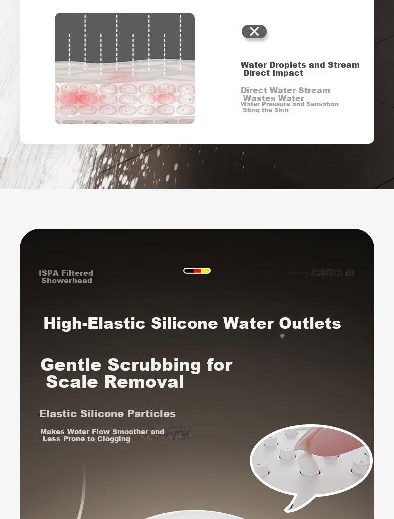 HOMK Seiko XCC Series High-Pressure Shower Set with Powerful Water Flow and Filter, 3-Piece 11