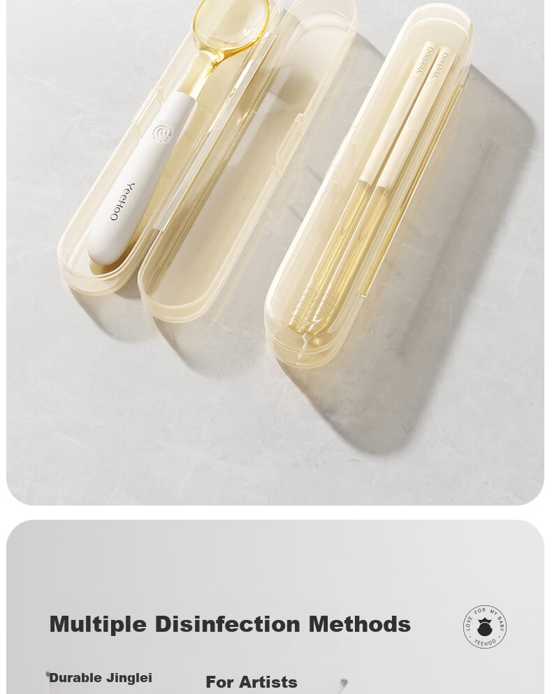 YEEHOO PPSU Baby Self-Feeding Training Spoon Baby Food Supplement Spoon Children's Day Gift Tableware Spoon with Lunch Box 13