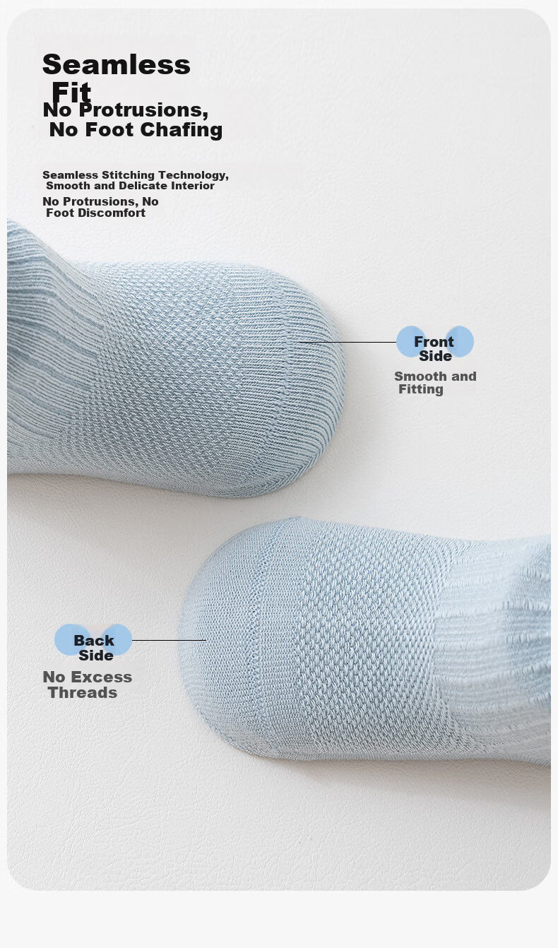 KUB Baby Socks Summer Thin Spring Autumn Breathable Mesh Newborn Toddler Seamless Short Socks Pink - 4 Pairs 9