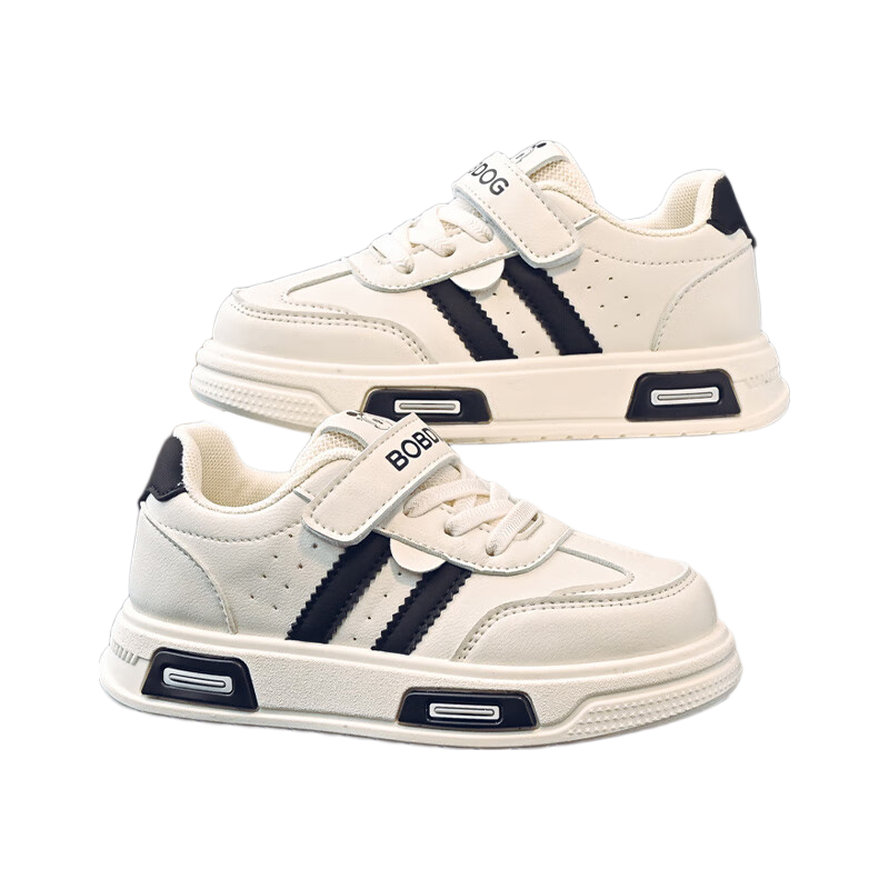 Babu Bean Boys Casual Versatile Children's Sneakers Autumn Soft Sole Comfortable Running Shoes 101553043 Beige/Black Size 34