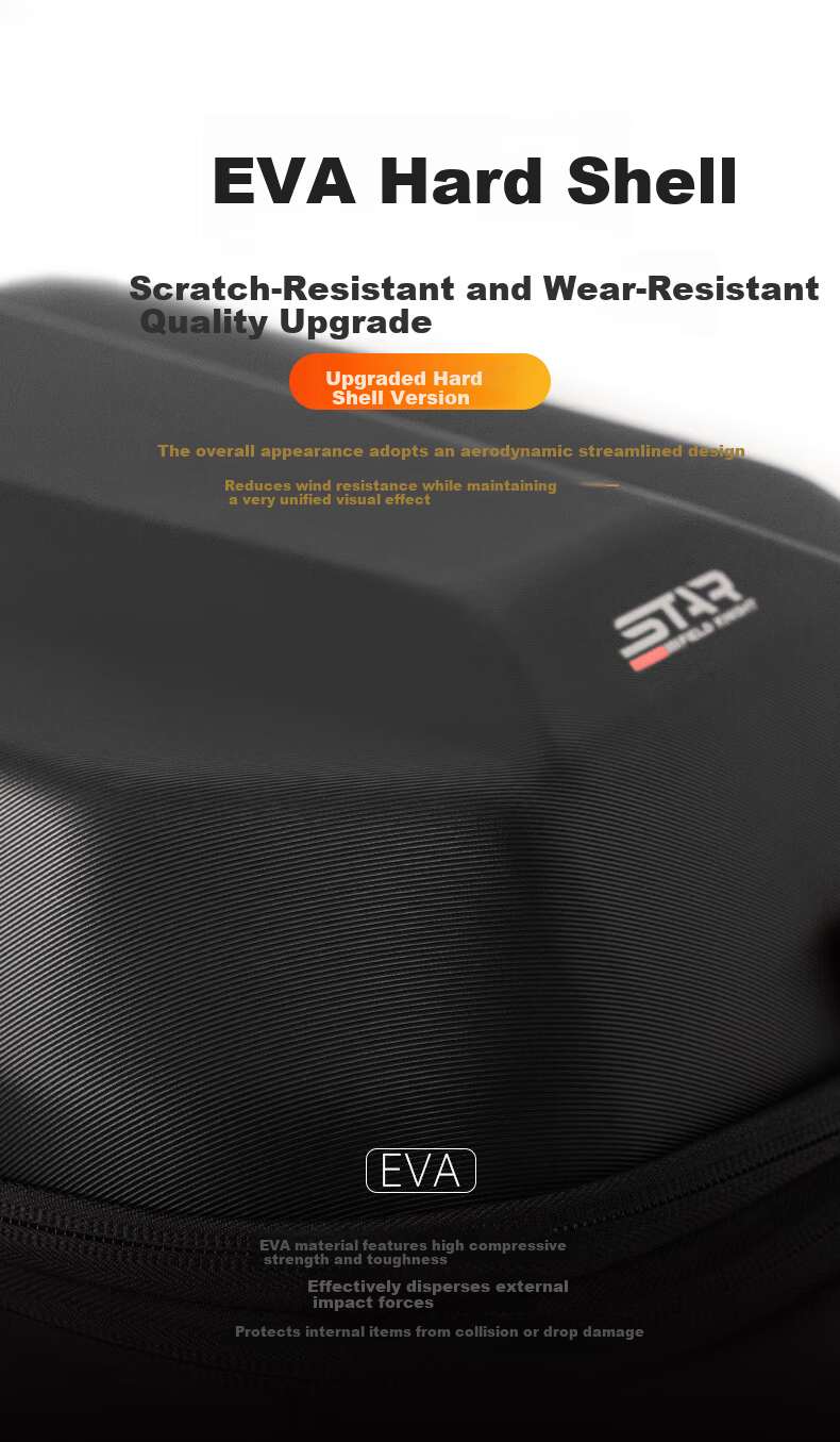 STAR FIELD KNIGHT Motorcycle Multifunctional 54L Rear Seat Bag Full Helmet Tail Bag Dual Shoulder Riding Backpack Hard Shell Helmet Bag SKB395 6