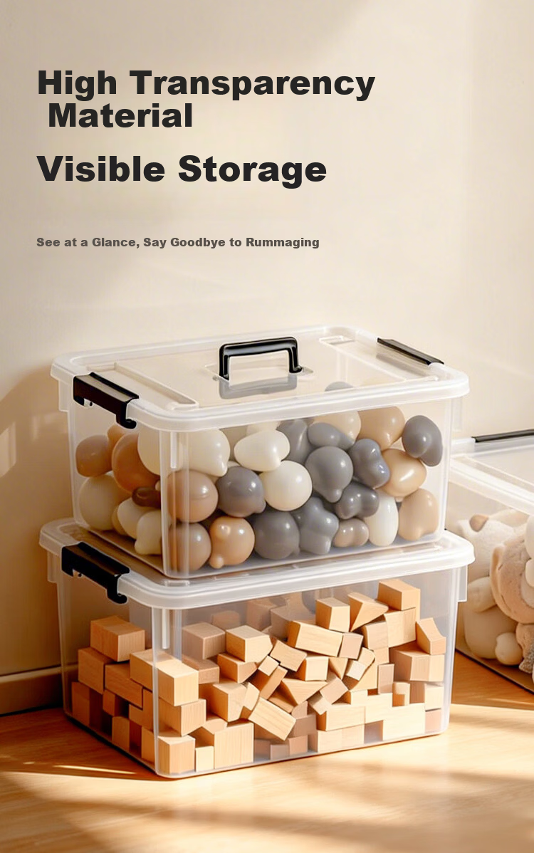 JD Jingzao Large Clothes Storage Box Plastic Toy Organizer Car Trunk Storage Transparent 36L 4