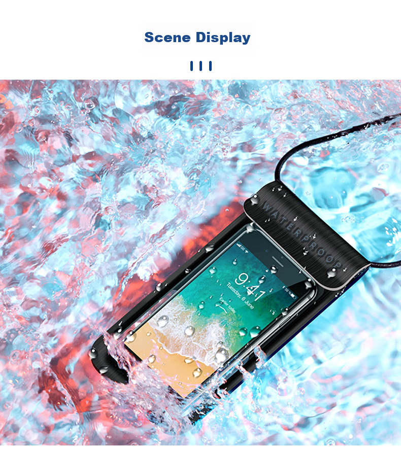 NOLANSEND Waterproof Phone Case, Waterproof Bag, Swimming Bag, Waterproof Pouch, Touchscreen Compatible, Photo-Taking Waterproof Bag, Black, N751 12