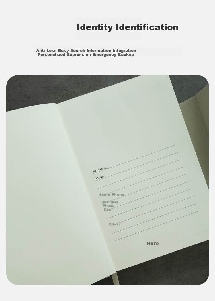 HERO A5 Business Notebook Magnetic Buckle Pen Holder Thickened Hard Cover Leather High-End Gift Meeting Office Stationery Lined Tearable Diary Journal 3