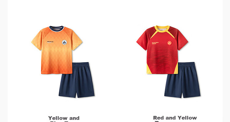 Balabala Kids Short Sleeve Set Boys Girls Baby 2-Piece Summer 2026 Football Jersey and Shorts Moisture-Wicking Quick-Dry 11
