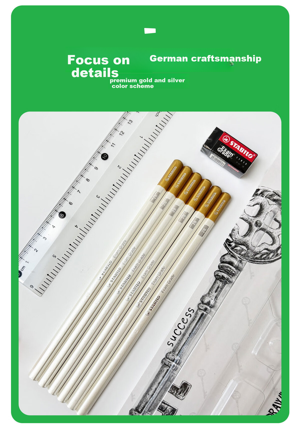 STABILO Little Color Pencil 2B Exam Answer Sheet Special Pencil Break-Resistant Writing Student Stationery 2