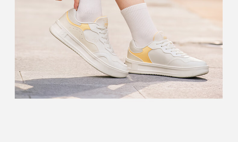 361° Women's Sports Shoes Summer Thin White Shoes Thick Sole Casual Sneakers 682616604F-3 23