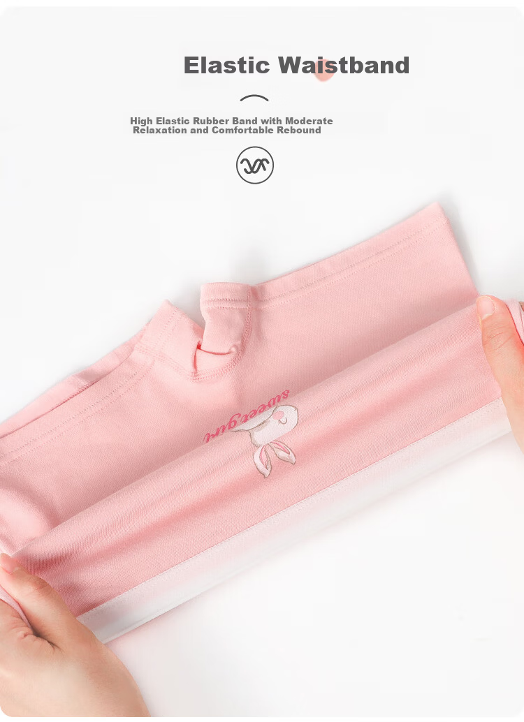 Bingxue Cotton Children's Underwear Girls Pure Cotton Class A Antibacterial Breathable Four-Season Boxer Shorts 10