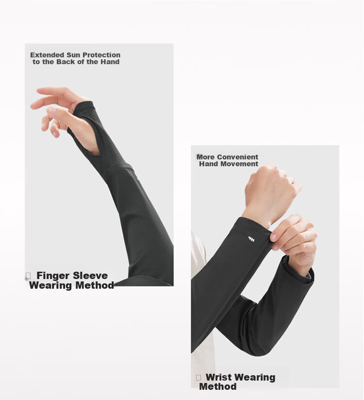 Beneunder Men's Cooling Sun Protection Arm Sleeves Loose Fit UV Protection Sleeves for Driving Cycling Sports 19