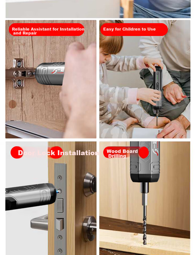 Yiguan Electric Screwdriver Rechargeable Mini Cordless Screwdriver DIY Electric Screwdriver Set for Home Use 5