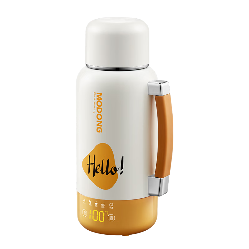 Modong Vacuum Insulated Car Electric Kettle Portable Electric Heating Cup 316 Stainless Steel Travel Baby Milk Thermos 1.2L Large Capacity Thermos Cup - DSB17D