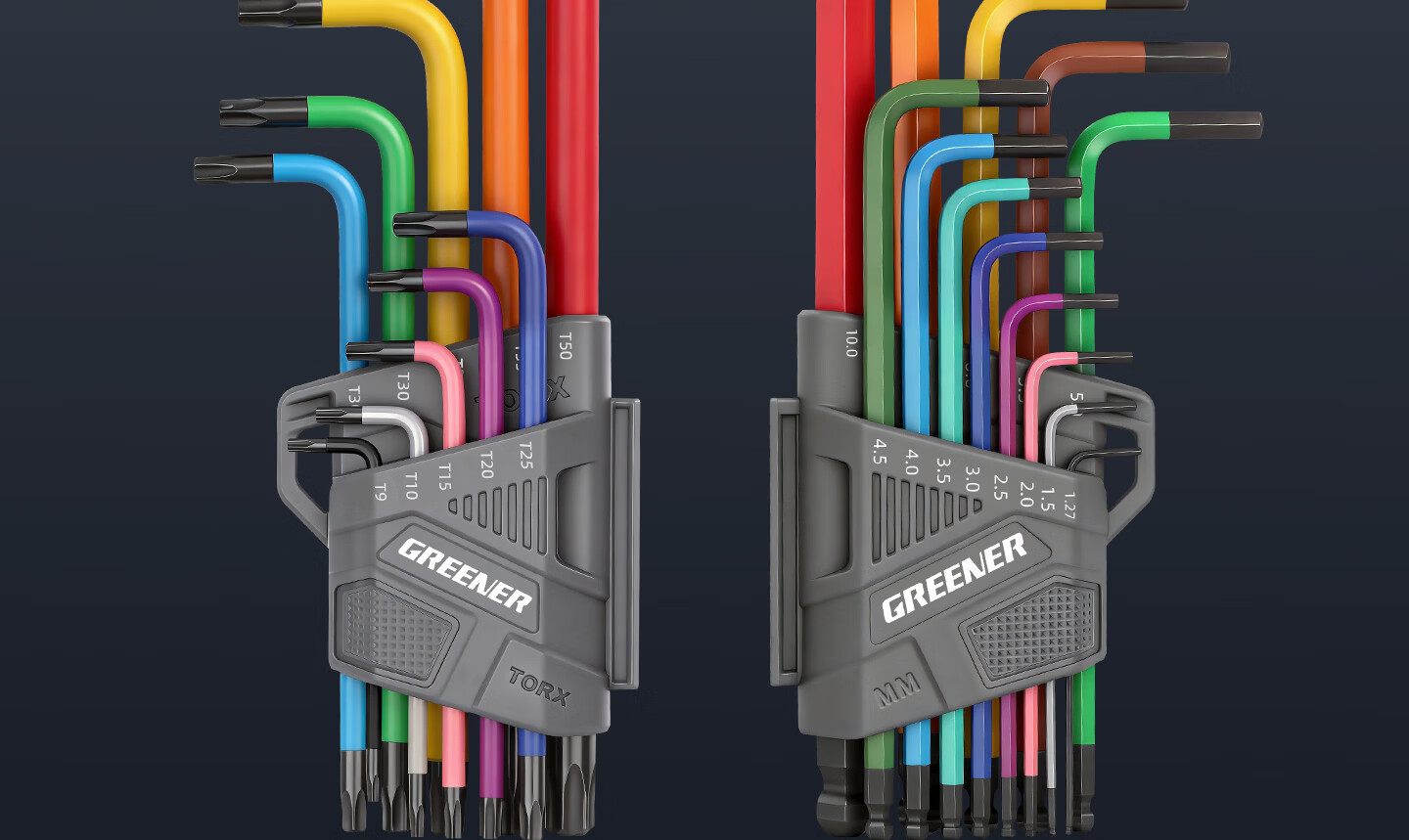 GREENER Hex Key Wrench Set Hex Screwdriver Tool Hex Key Allen Wrench Set 23