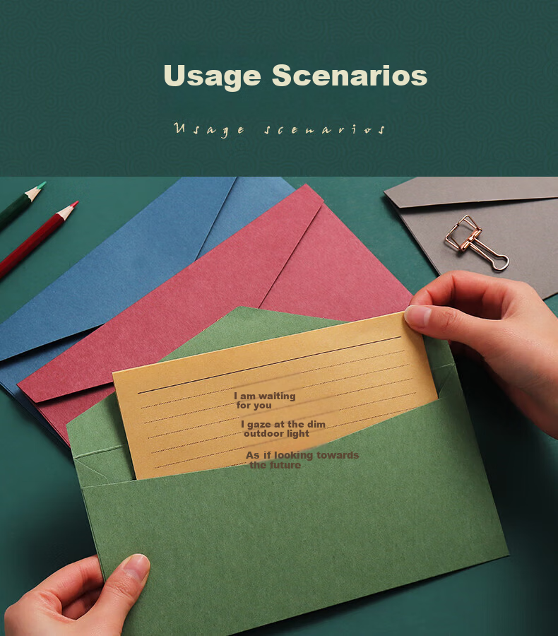 Dailuotang Kraft Paper Cash Envelopes Small Size 50-Pack Thickened Money Bags for Annual Meeting Awards Year-End Bonuses Premium Red Packet Salary Storage Bags 5