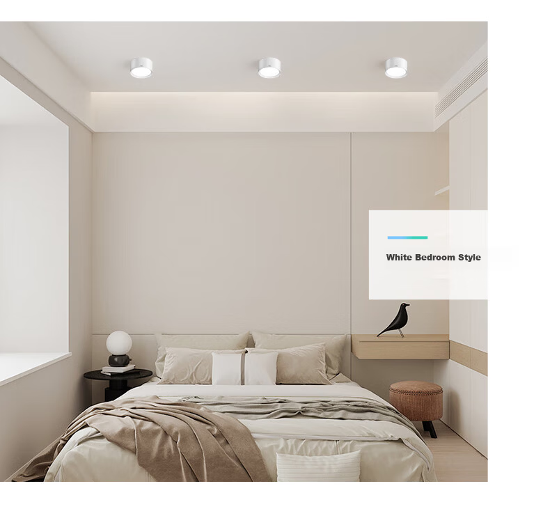 NVC Surface Mounted LED Downlight Round Anti-Glare Fog Corridor Ceiling Spotlight [Surface Mounted] Lingmeng Downlight - White - 15W Cool White 11