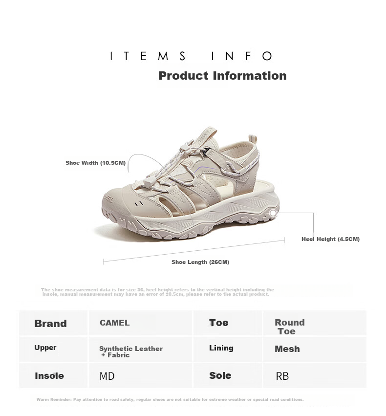 CAMEL Cute Outdoor Lightweight Women's Casual Beach Sports Breathable Sandals L26M162038 Gray Green Size 40 1