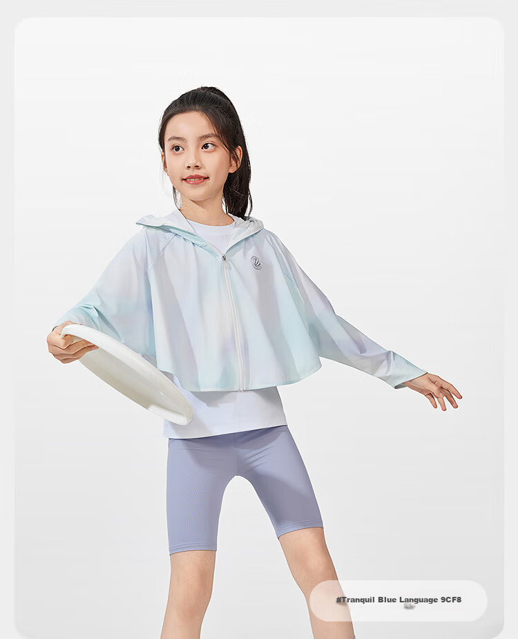 BOSIDENG Kids UPF100 Original Yarn Cooling Cape Breathable Stain-Resistant Jacket for Boys and Girls Children's Day Gift 25