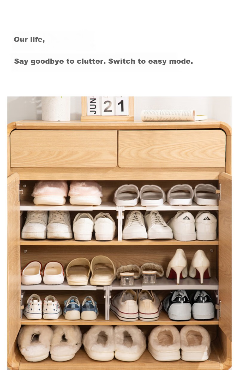 Hakkai Bird Expandable Shoe Cabinet Layered Divider Double-Layer Shoe Storage Rack Organizer Internal Shelf Partition 1