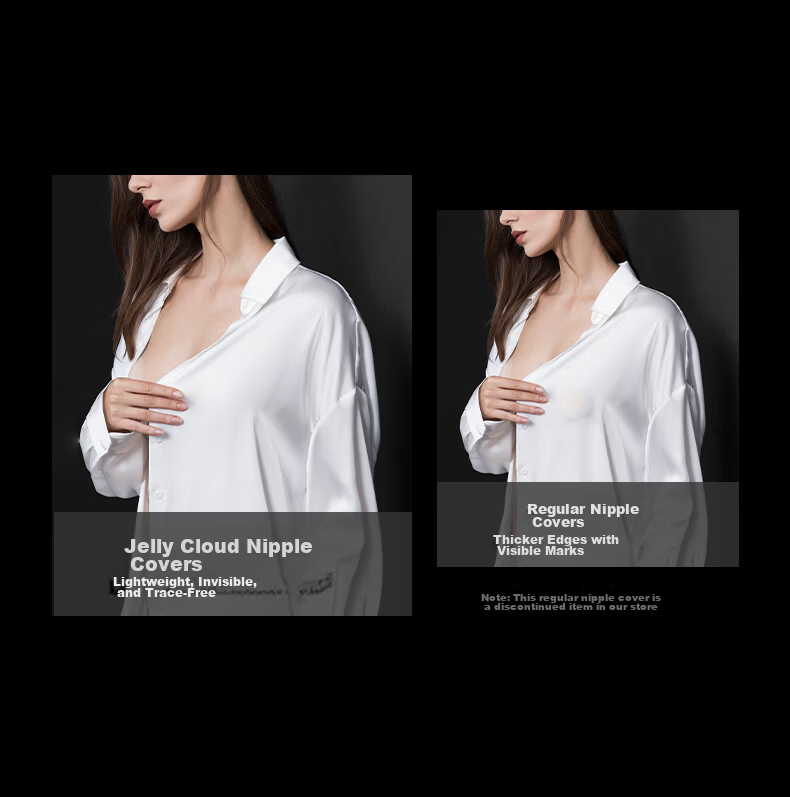 VNA Jelly Cloud Nipple Covers Invisible Seamless Anti-Protrusion Breast Pads for Wedding Dresses and Straps, 3 Pairs Pack 10