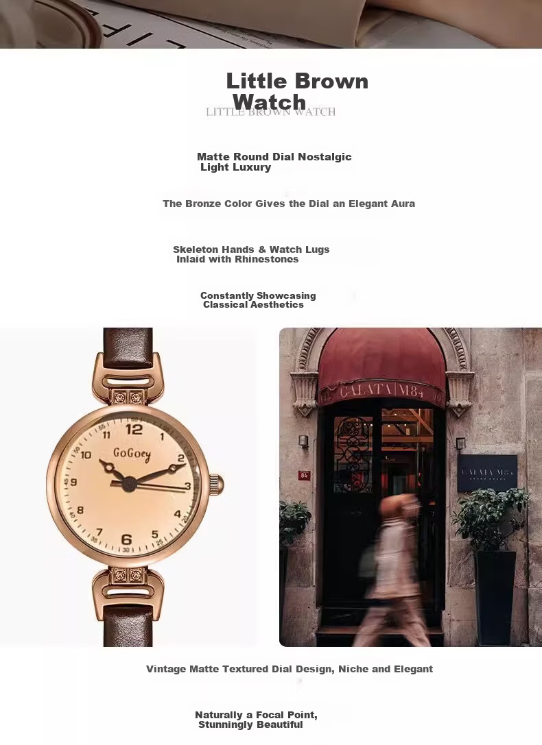 George Earl Women's Watch Lightweight Luxury Niche Brand 2026 New Silent Exam Vintage Simple Student Girl Watch 3