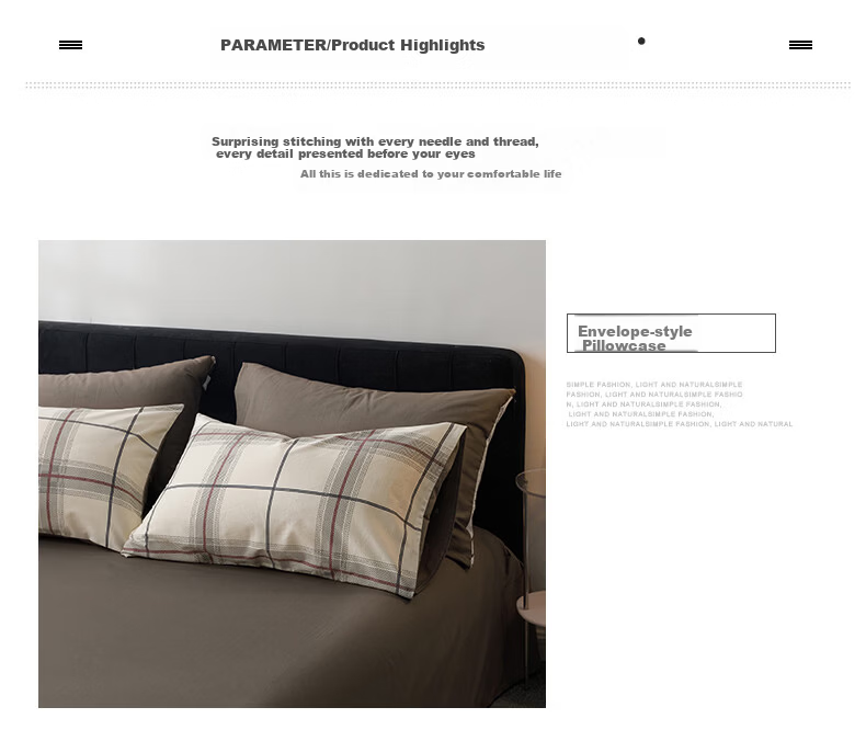 MUJI 100% Cotton Bedding Set 4-Piece Lisbon Duvet Cover 200x230cm 4