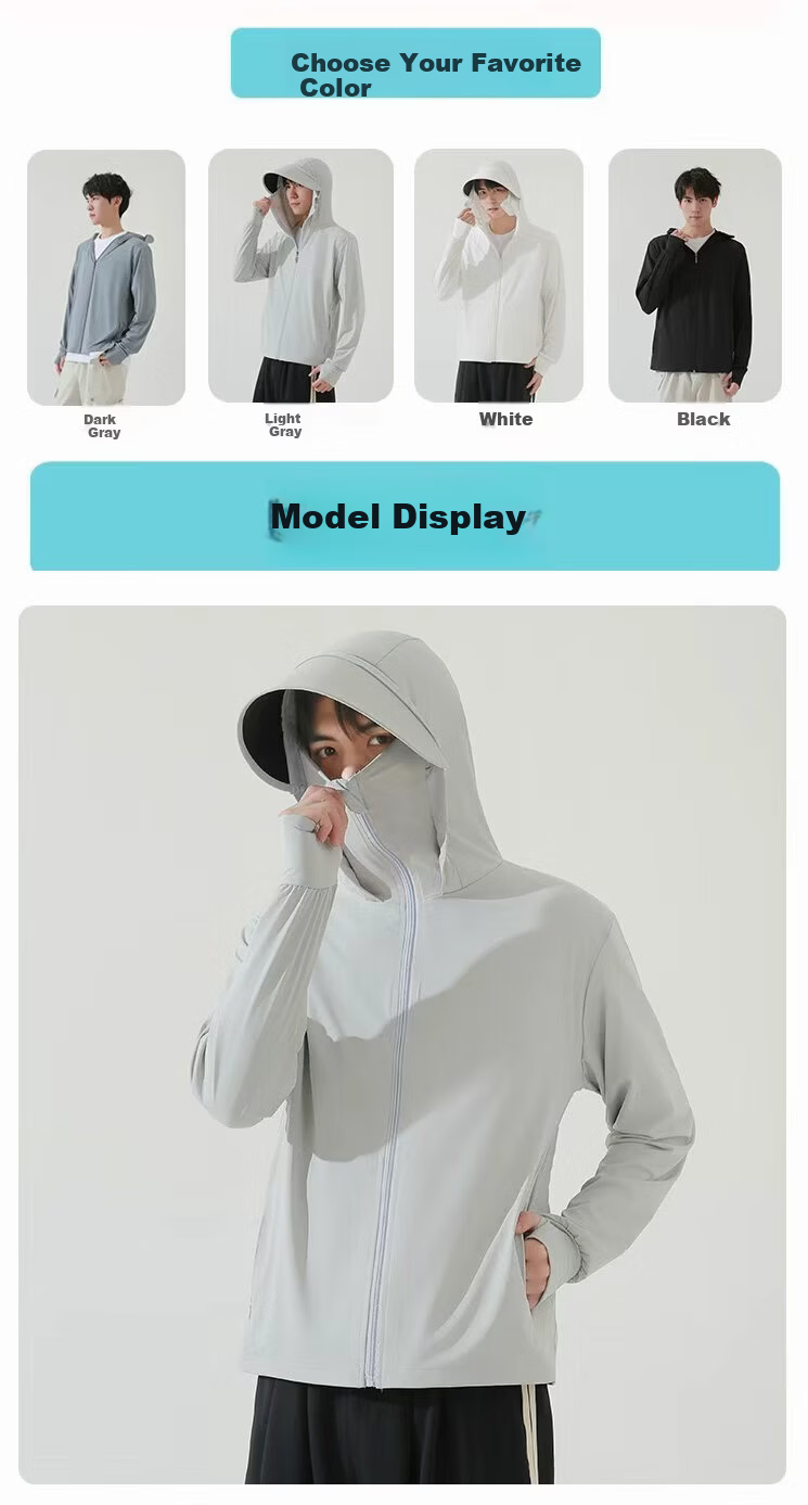 Combo Men's Summer New Ultra-Thin Breathable Ice Silk Quick-Dry Outdoor Cycling UV Protection Fishing Skin Jacket 4